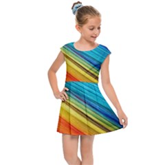 Rainbow Kids Cap Sleeve Dress by NSGLOBALDESIGNS2