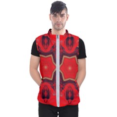 Chakra Art Heart Healing Red Men s Puffer Vest by Simbadda