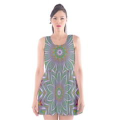 Abstract Art Colorful Texture Scoop Neck Skater Dress by Simbadda