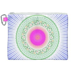 Flower Abstract Floral Canvas Cosmetic Bag (xxl) by Simbadda