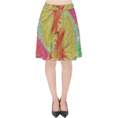 Fractal Artwork Fractal Artwork Velvet High Waist Skirt by Simbadda