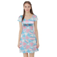 Transgender Pride Hearts; A Cute Trans Pride Motif! Short Sleeve Skater Dress by PrideMarks