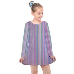 Broken Tv Screen Kids  Long Sleeve Dress by dressshop