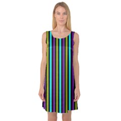 Retro Stripe 1 Vertical Retro Stripe 1 Sleeveless Satin Nightdress by dressshop