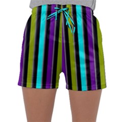 Retro Stripe 1 Vertical Retro Stripe 1 Sleepwear Shorts by dressshop