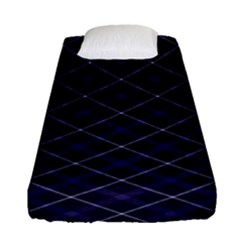 Blue Plaid  Fitted Sheet (single Size) by dressshop