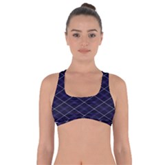 Blue Plaid  Got No Strings Sports Bra by dressshop