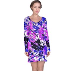 Floral Abstract Long Sleeve Nightdress by dressshop