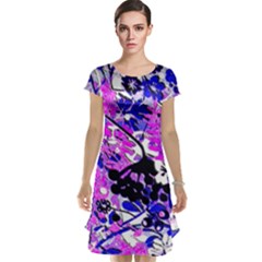 Floral Abstract Cap Sleeve Nightdress by dressshop