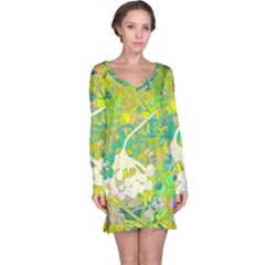 Floral 1 Abstract Long Sleeve Nightdress by dressshop