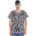 Animal Print 1 Men s V-Neck Scrub Top View1