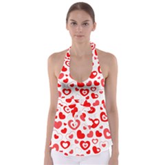 Hearts Babydoll Tankini Top by Hansue