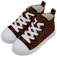 Beautiful Art Pattern Kid s Mid-top Canvas Sneakers by Nexatart