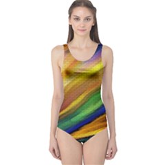 Graffiti Painting Pattern Abstract One Piece Swimsuit by Nexatart