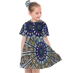 Pattern Art Form Architecture Kids  Sailor Dress by Nexatart