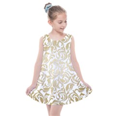 Gold Vintage Rococo Model Patern Kids  Summer Dress by Nexatart