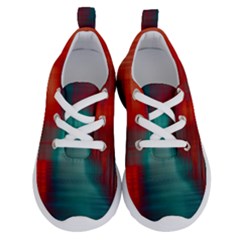 Green Red Lines Running Shoes by kunstklamotte023