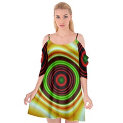 Digital Art Background Yellow Red Cutout Spaghetti Strap Chiffon Dress by Sapixe