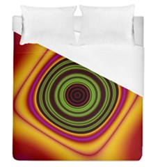 Digital Art Background Yellow Red Duvet Cover (queen Size) by Sapixe