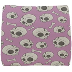 Halloween Skull Pattern Seat Cushion by Valentinaart