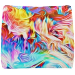 Background Drips Fluid Colorful Seat Cushion by Sapixe