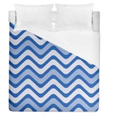 Waves Wavy Lines Pattern Design Duvet Cover (queen Size) by Sapixe