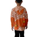 Flower Floral Heart Background Hooded Windbreaker (Kids) View2