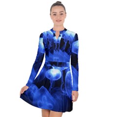 Jellyfish Sea Diving Sea Animal Long Sleeve Panel Dress by Sapixe