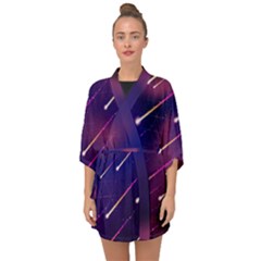 Meteor Shower 1 Half Sleeve Chiffon Kimono by JadehawksAnD