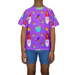 Saint Nicholas Saint Nicholas Kids  Short Sleeve Swimwear by Sapixe