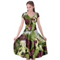 Salad Lettuce Vegetable Cap Sleeve Wrap Front Dress View1