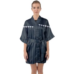 Pinstripe In Diamond Head Pins Pattern Quarter Sleeve Kimono Robe by emilyzragz