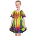 Abstract Vibrant Colour Botany Kids  Smock Dress View1