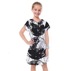 Moon And The Stars Pattern Kids  Drop Waist Dress by flipstylezfashionsLLC