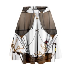 Steampunk Flyer High Waist Skirt by burpdesignsA