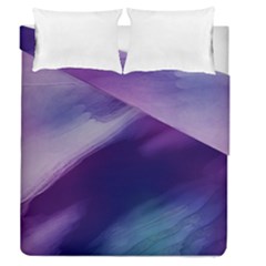 Purple Background Art Abstract Watercolor Duvet Cover Double Side (queen Size) by Sapixe