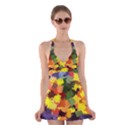 Mural Murals Graffiti Texture Halter Dress Swimsuit  View1