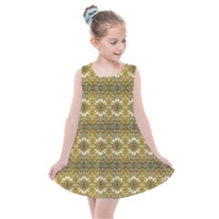 Golden Ornate Pattern Kids  Summer Dress by dflcprintsclothing