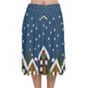 Winter idyll Velvet Flared Midi Skirt View1