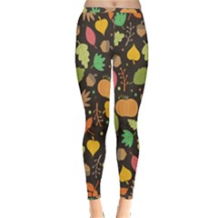 Thanksgiving Pattern Inside Out Leggings by Valentinaart