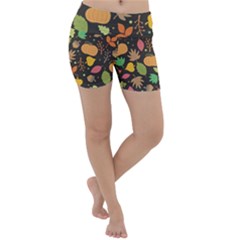 Thanksgiving Pattern Lightweight Velour Yoga Shorts by Valentinaart