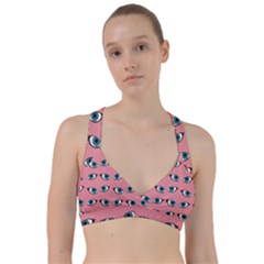 Blue Eyes Pattern Sweetheart Sports Bra by Valentinaart