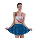 Quebec French Royal Fleur De Lys Elegant Pattern Blue Blue Quebec Fleur De Lys Pattern Blue Mini Skirt View1