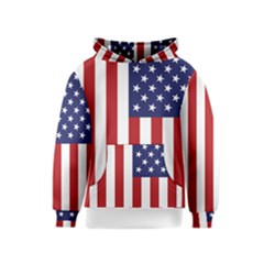 Us Flag Stars And Stripes Maga Kids  Pullover Hoodie by snek