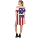 US Flag Stars and Stripes MAGA Off Shoulder Chiffon Dress View2