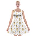 Doge Much Thug WOW Pattern Funny Kekistan Meme dog White Velvet Skater Dress View1