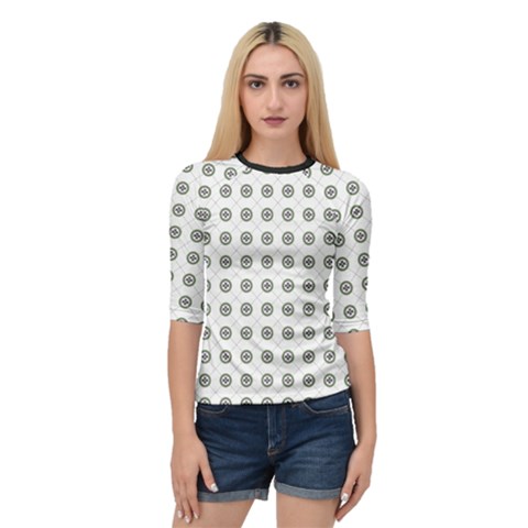 Logo Kekistan Pattern Elegant With Lines On White Background Quarter Sleeve Raglan Tee by snek