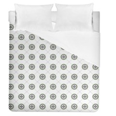 Logo Kekistan Pattern Elegant With Lines On White Background Duvet Cover (queen Size) by snek