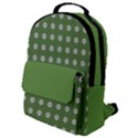 Logo Kekistan Pattern Elegant with lines on green background Flap Pocket Backpack (Small) View1