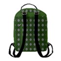 Logo Kekistan Pattern Elegant with lines on green background Flap Pocket Backpack (Small) View3